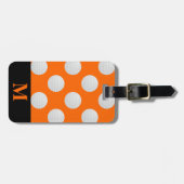 Monogram, White Golf Balls, Orange Gepäckanhänger (Vorderseite horizontal)