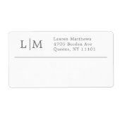 Monogram White Gray Business Shipping (Vorne)