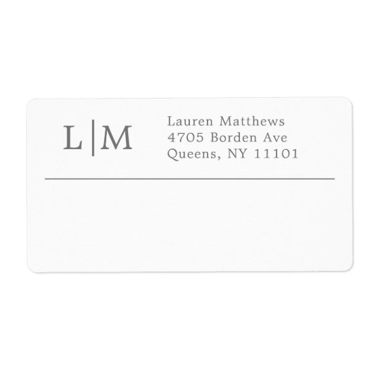 Monogram White Gray Business Shipping (Vorne)