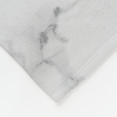Monogram White Gray Marble Fleecedecke (Ecke)