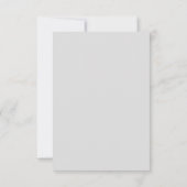 Monogram White Gray Modernes Minimalistisch Weddin Einladung (Rückseite)