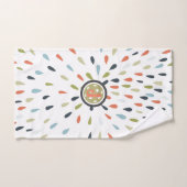 Monogram White Green Blue Orange Pickball Handtuch (Handtuch)