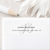 Monogram White Grey Color Schlicht Modernes Minima (Insitu)