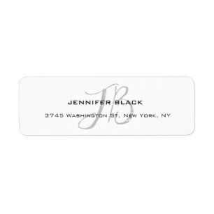 Monogram White Grey Color Schlicht Modernes Minima