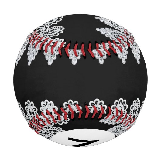 Monogram White Lace Baseball (Rückseite)