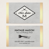 Monogram White Leather Gold Lux Trim (Vorne & Hinten)