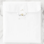 Monogram White Marble Gold Glitzer Name Star Stern-Aufkleber (Tasche)
