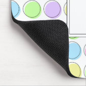 Monogram White Pastel Rainbow Polka Dot Pattern Mousepad (Ecke)