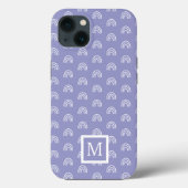 Monogram White Rainbow Case-Mate iPhone Hülle (Rückseite)