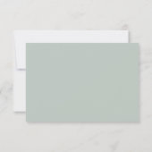 Monogram White Sage Gold Ampersand Wedding RSVP Einladung (Rückseite)