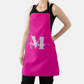 Monogram White Silver Pink Personal Schürze (InSitu)