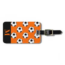 Monogram, White Soccer Balls, Orange