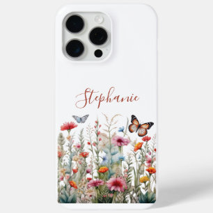 Monogram Wildblumen Schmetterlinge Boho-Geschenk f Case-Mate iPhone Hülle