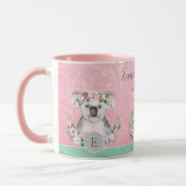 Monogram Wildlife Girls Boho Jungle Animes Hübsch Tasse (Links)