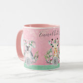 Monogram Wildlife Girls Boho Jungle Animes Hübsch Tasse (Vorderseite Links)