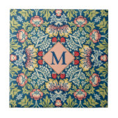 Monogram William Morris Geometric Pattern Fliese (Vorderseite)