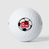 Monogram Wilson Golfbälle mit Fußballlogo (Vorderseite)