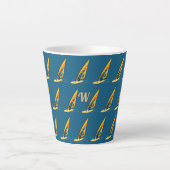 Monogram Windsurfing Latte Tasse (Vorderseite)