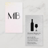 Monogram Wine Visitenkarte (Vorne/Hinten)