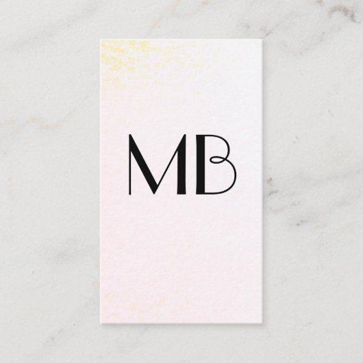 Monogram Wine Visitenkarte (Vorderseite)