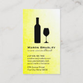Monogram Wine Yellow Visitenkarte (Rückseite)