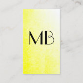 Monogram Wine Yellow Visitenkarte (Vorderseite)