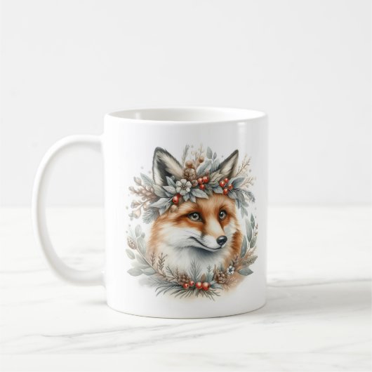 Monogram Winter Fox Blumenkranz Kaffeetasse (Links)