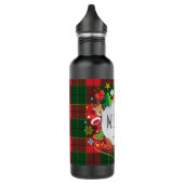 Monogram Winter Holiday Christmas Scottish Pattern Edelstahlflasche (Links)