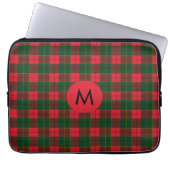 Monogram Winter Holiday Tartan pattern Scottish Laptopschutzhülle (Vorderseite)
