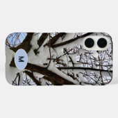 Monogram Winter Snowy Tree Crown Foto - Case-Mate iPhone Hülle (Rückseite (Horizontal))
