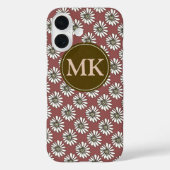 monogram with daisies Case-Mate iPhone hülle (Rückseite)