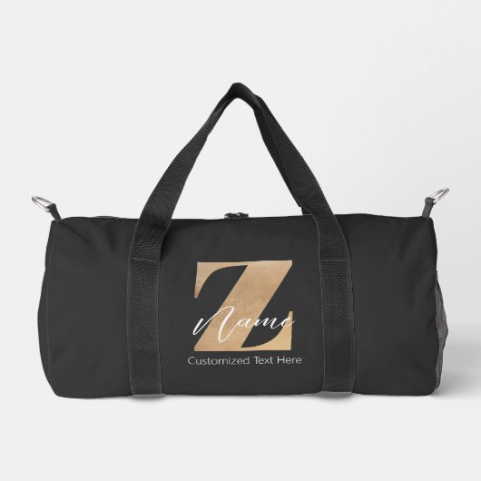 Monogram with Initial Z & Custom Name Personalized Duffle Bag (Vorderseite)