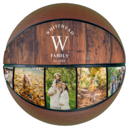 Monogram Wood 5 Foto Collage Basketball
