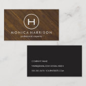 Monogram Wood Carpentry Visitenkarte (Vorne/Hinten)