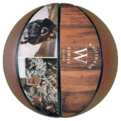 Monogram Wood Foto Collage Basketball (Vertikal)