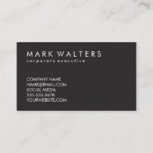 Monogram Wood Grain Two Tone Visitenkarte (Rückseite)