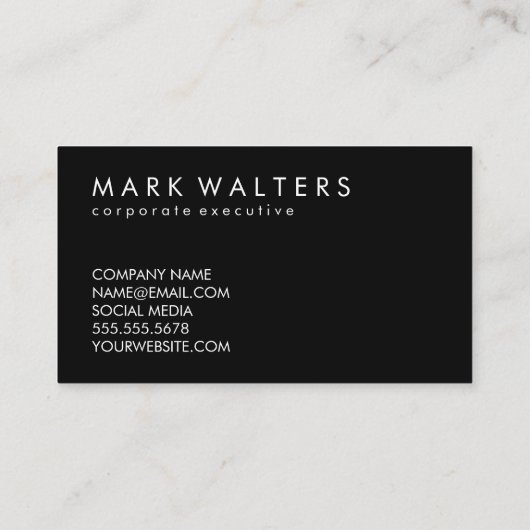 Monogram Wood Grain Visitenkarte (Rückseite)