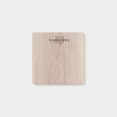 Monogram Wood Look Old Style Script Template Post-it Klebezettel (Vorderseite)