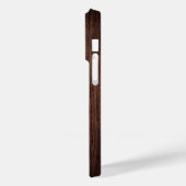 Monogram Wood Rustic Timer Personalisiert Name Case-Mate iPhone Hülle (Rückseite / Links)