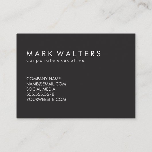 Monogram Wood Two Tone Visitenkarte (Rückseite)