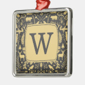 Monogram Woodland Holiday Ornament (Links)
