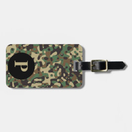 Monogram Woodland Tan Green Camouflage Camouflage  Gepäckanhänger