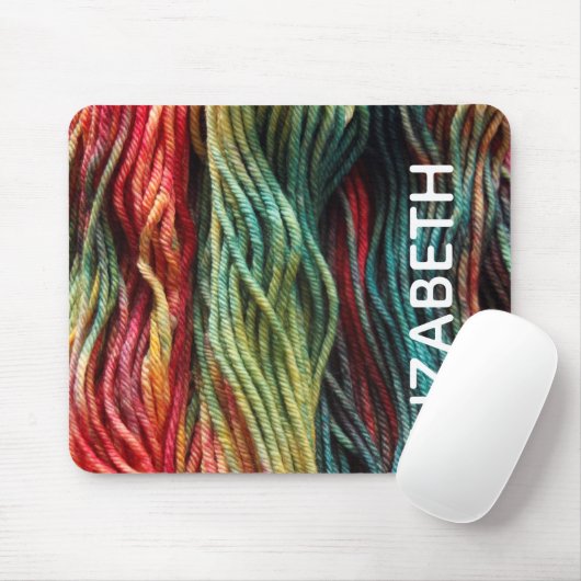 Monogram Wool Mouse Pad für den Garnknitternamen Mousepad (Mit Mouse)