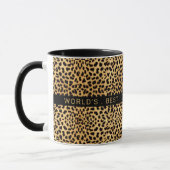 Monogram World's Best Koch Cheetah Print Tasse (Links)