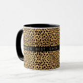 Monogram World's Best Koch Cheetah Print Tasse (Vorderseite Links)