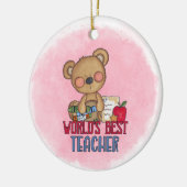 Monogram World's Best Teacher Keramik Ornament (Links)