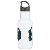 Monogram World's Best Vater Quote Typografie Edelstahlflasche (Rückseite)