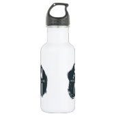 Monogram World's Best Vater Quote Typografie Edelstahlflasche (Vorderseite)