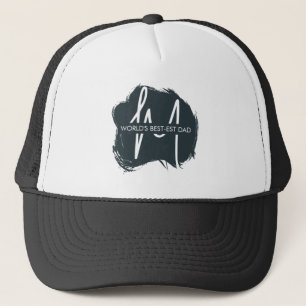 Monogram World's Best Vater Quote Typografie Truckerkappe