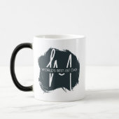 Monogram World's Best Vater Quote Typografie Verwandlungstasse (Links)